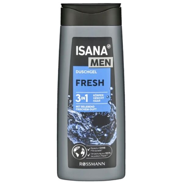 Ανδρικό αφρόλουτρο Isana 3 σε 1 Fresh, 300ml