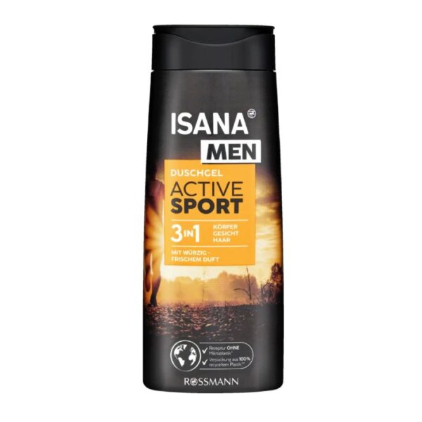 Ανδρικό αφρόλουτρο Isana 3 σε 1 Sport, 300ml & 500ml