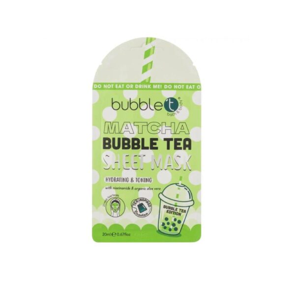 Μάσκα προσώπου σε Matcha με Aloe Vera & Niacinamide bubble t