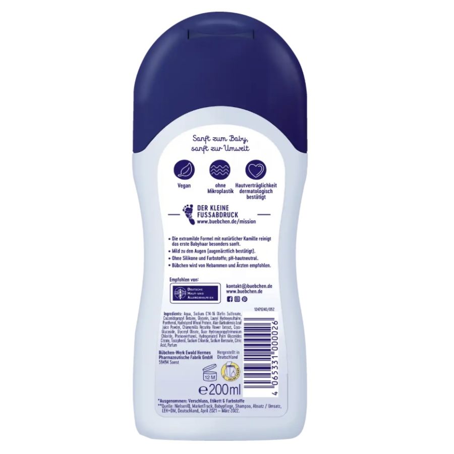 Bubchen Βρεφικό Σαμπουάν, 200ml - Image 2