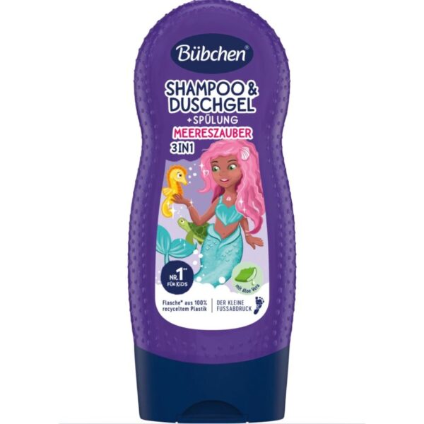 Σαμπουάν, Αφρόλουτρο και Conditioner Bubchen Sea Magic 3 σε 1, Travel Size