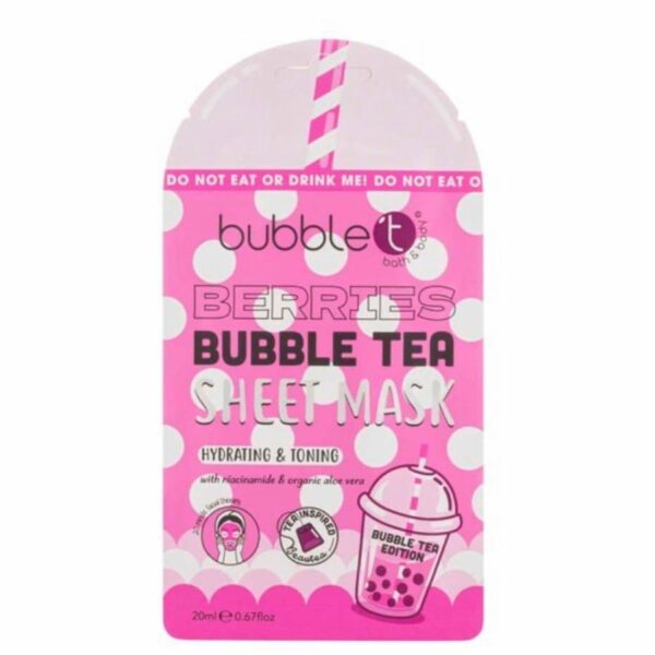 Bubble T Μάσκα Προσώπου Berries Bubble Tea με Αλόη Βέρα & Νιασιναμίδη 20ml
