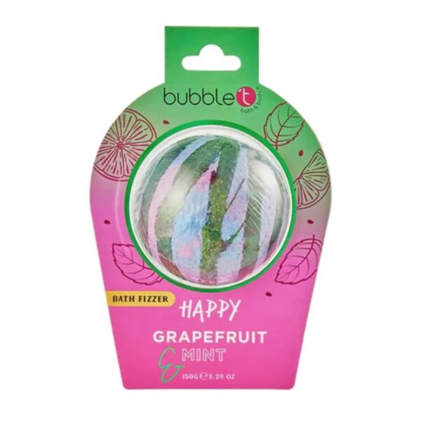 Bubble t Grapefruit & Mint Happy Bath Bomb (150g)