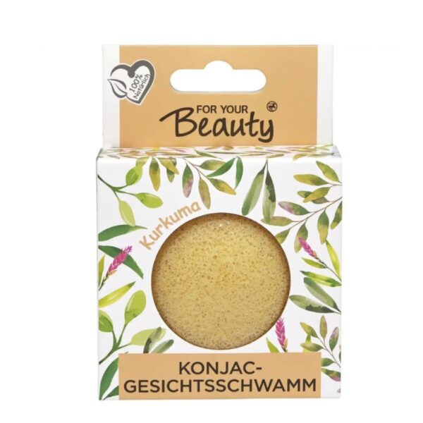 Konjac Σφουγγαρι προσωπου Kurkuma