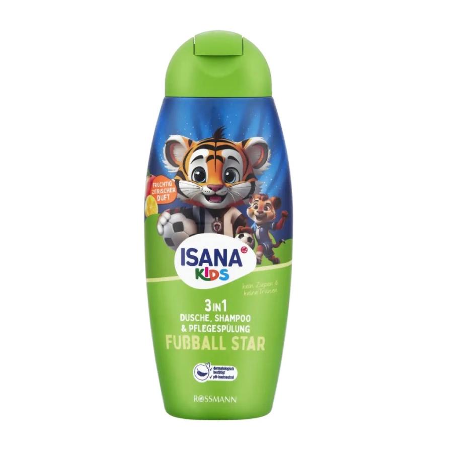 3σε1 Παιδικο Αφρολουτρο+Σαμπουαν+Conditioner Isana Football Star 300ml
