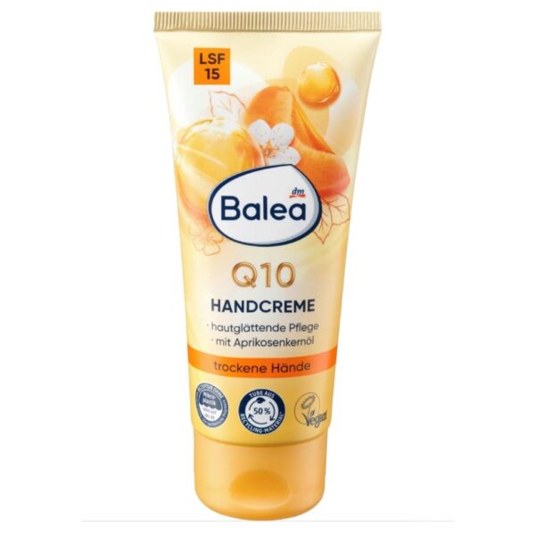 Balea Κρέμα χεριών Q10 με λάδι βερίκοκου και SPF15, 100 ml