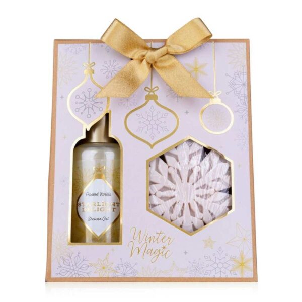 Accentra Χριστουγεννιάτικο σετ δώρου με σαπούνι snowflake & αφρόλουτρο Vanilla 100ml, Winter magic