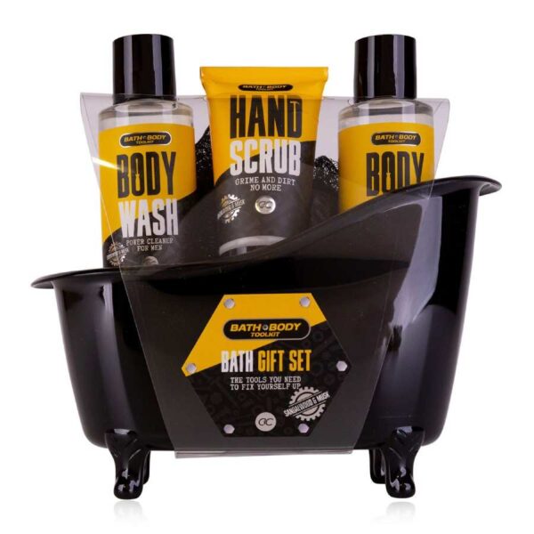 Accentra Ανδρικό σετ σε μπανιέρα με 2 αφρόλουτρα*100ml, σφουγγάρι & scrub, Bath & Body