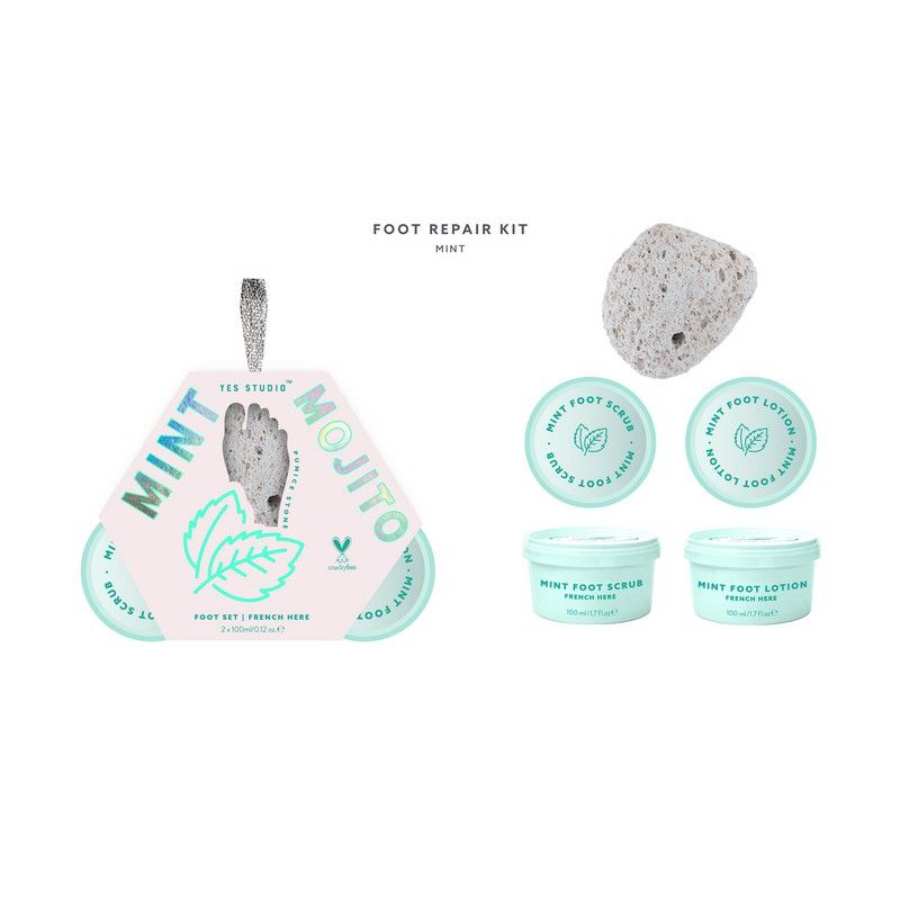 By Upper Canada Σετ ποδιών με scrub 2*100ml ποδιών, λοσιόν & ελαφρόπετρα, Mint Mojito