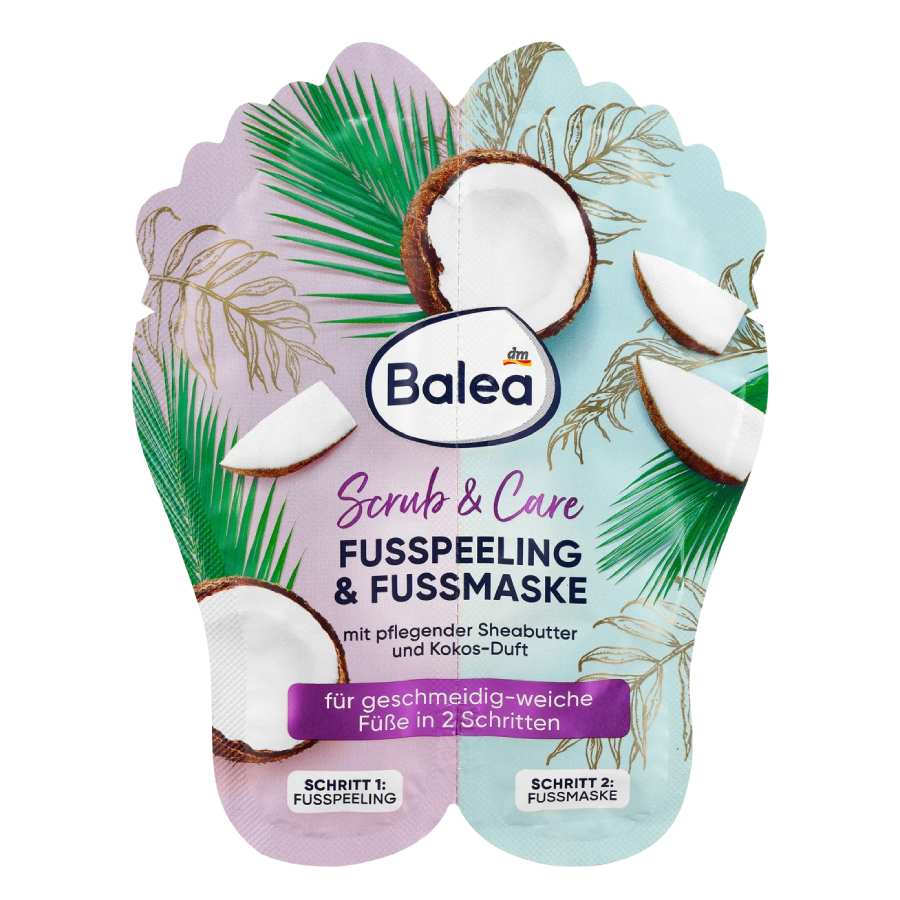 Balea Σετ peeling & μάσκας ποδιών (2x10 ml), 20 ml