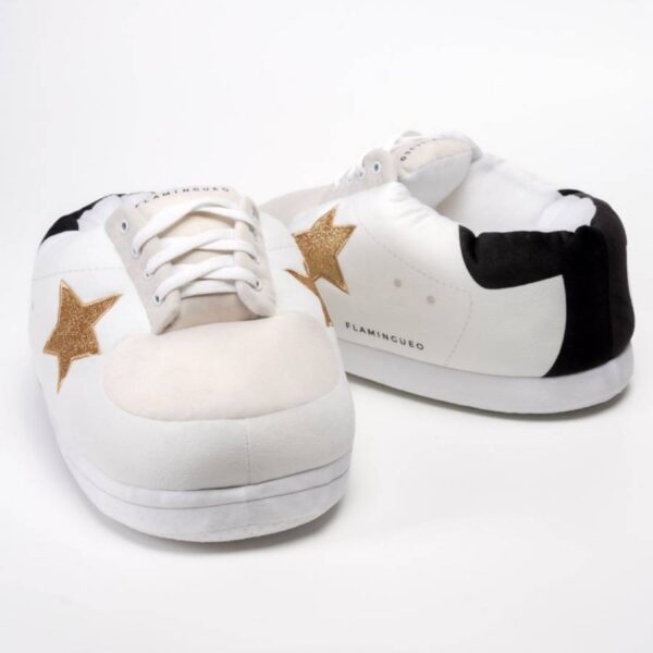 Flamingueo Unisex Χειμερινές, ασπρόμαυρες κλειστές παντόφλες one size, Hollywood