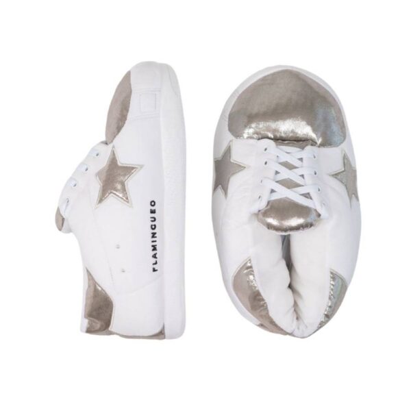 Flamingueo Unisex Χειμερινές, λευκές κλειστές παντόφλες one size, Cherish