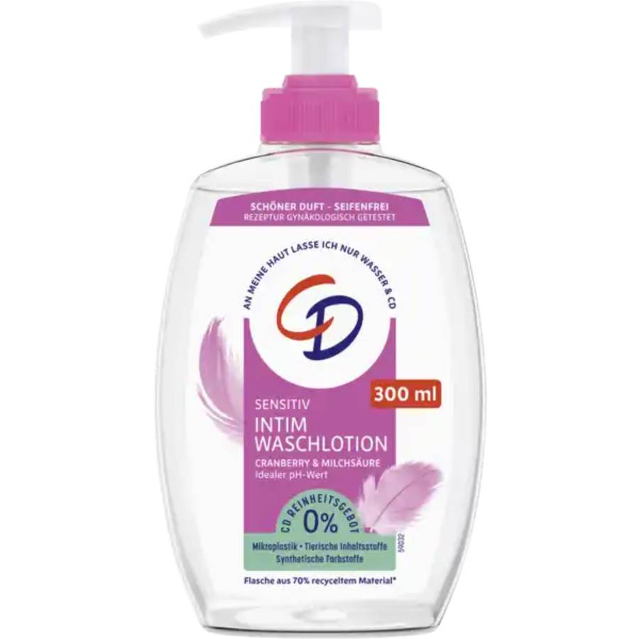 CD Λοσιον πλυσιματος για την ευαισθητη περιοχη κράνμπερι και γαλακτικό οξύ 300ml