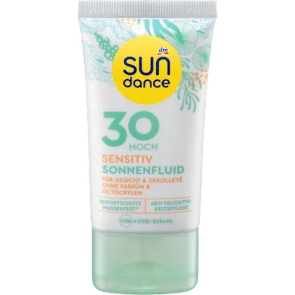 Sundance Sun Fluid Face Sensitive SPF 30, 50 ml, 50 ml,ευαίσθητο δέρμα για πρόσωπο & ντεκολτέ
