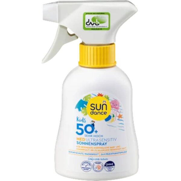 Sundance Αντηλιακό παιδικό σπρέι MED ultra sensitive, SPF 50+, 200 ml