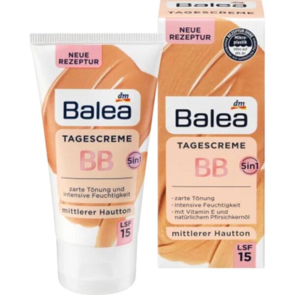 Balea BB Cream μεσαίου τόνου δέρματος SPF 15, 50 ml