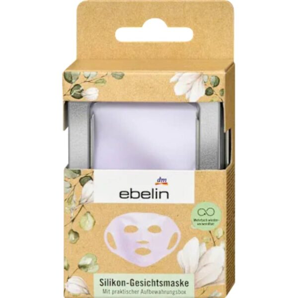 ebelin Μάσκα προσώπου σιλικόνης, επαναχρησιμοποιήσιμη, 1 τεμάχιο(2 χρωματα)