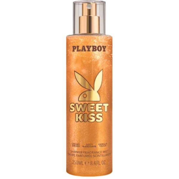 Playboy Sweet Kiss Body Mist, 250 ml,hair and body mist με γκλιτερ