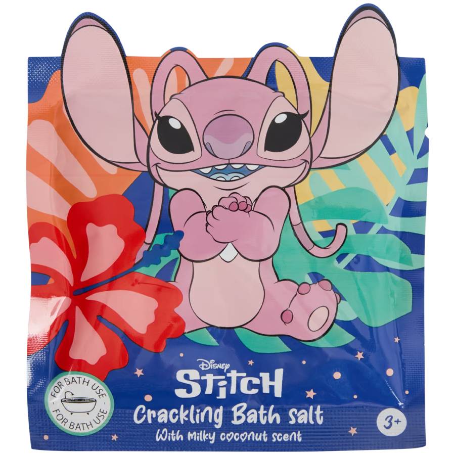 Disney Stitch αλατα μπανιου με τριξιματα,χρωμα αρωμα γαλα καρυδας