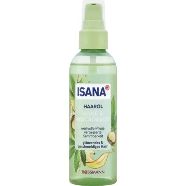 Isana Hair Oil Hemp & Macadamia ,λαδι μαλλιων 100ml