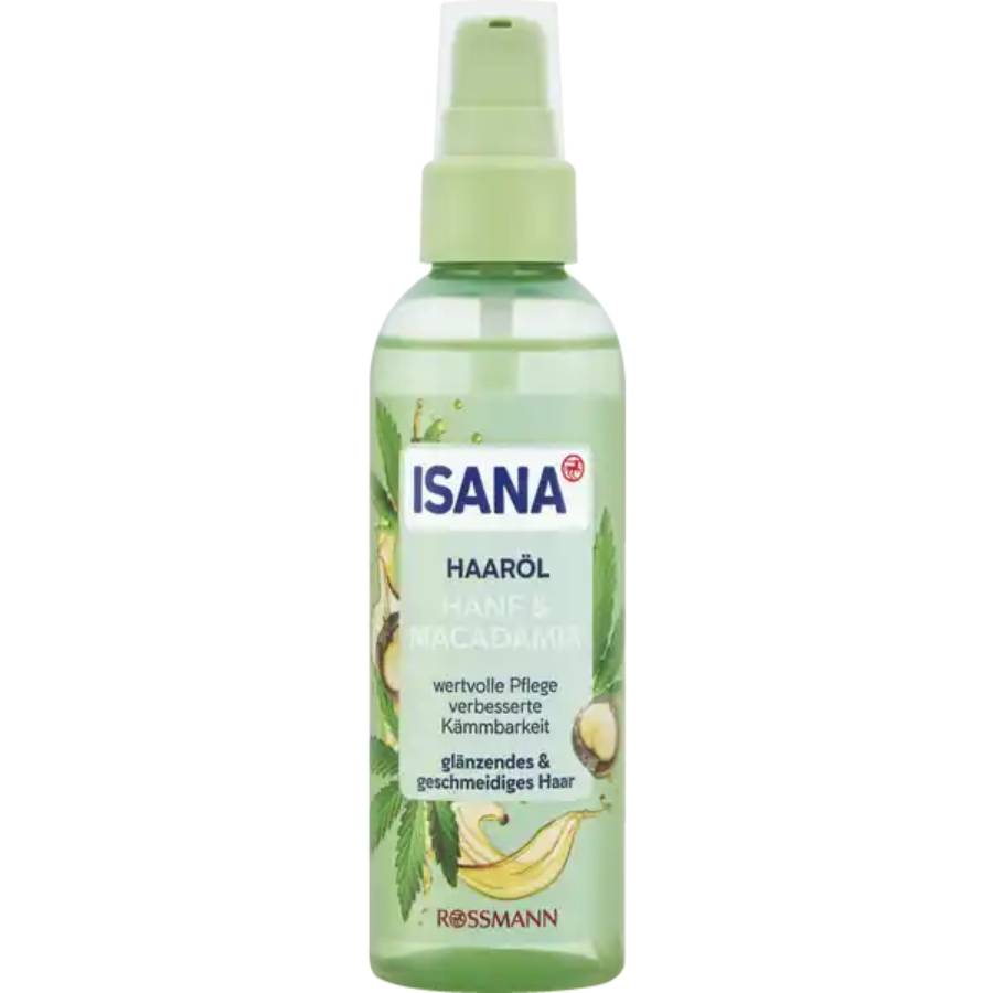 Isana Hair Oil Hemp & Macadamia ,λαδι μαλλιων 100ml