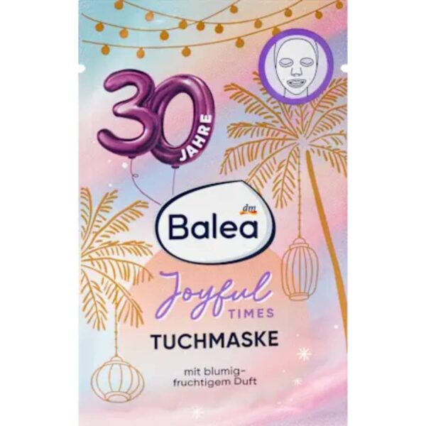 Balea Μάσκα σε σχήμα φύλλου Joyful Times 30 χρόνια, 1 τεμάχιο