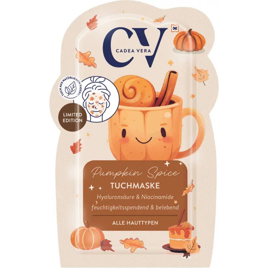 CV Pumpkin Spice Face mask,Μάσκα μπαχαρικών κολοκύθας CV με μπαχαρικά