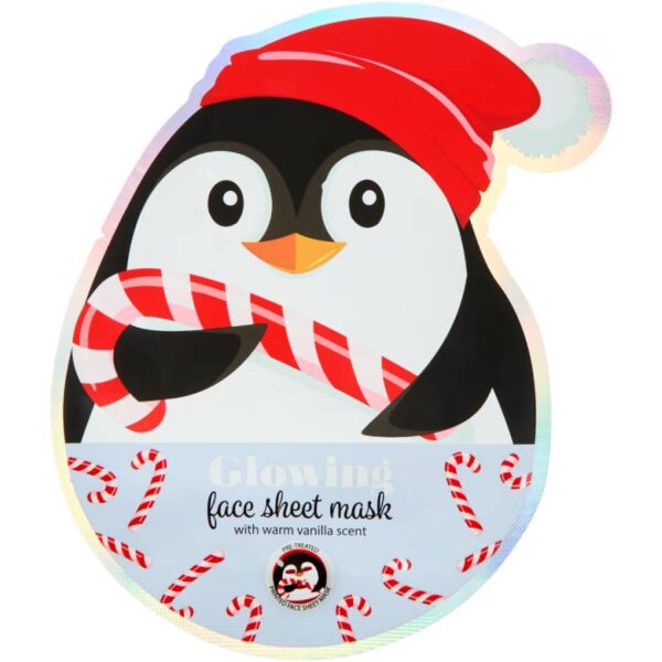 Χριστουγεννιατικη Μασκα προσωπου,Penguin Glowing,με αρωμα Vanilla