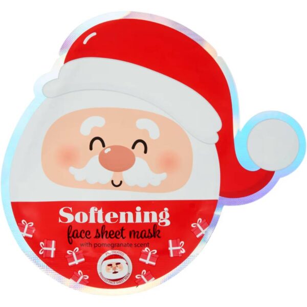 Χριστουγεννιατικη Μασκα προσωπου Santa,Softening με αρωμα pomegranate