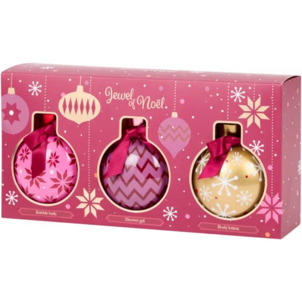 Σετ δώρου ομορφιάς με χριστουγεννιάτικες μπάλες 3 x 250 ml