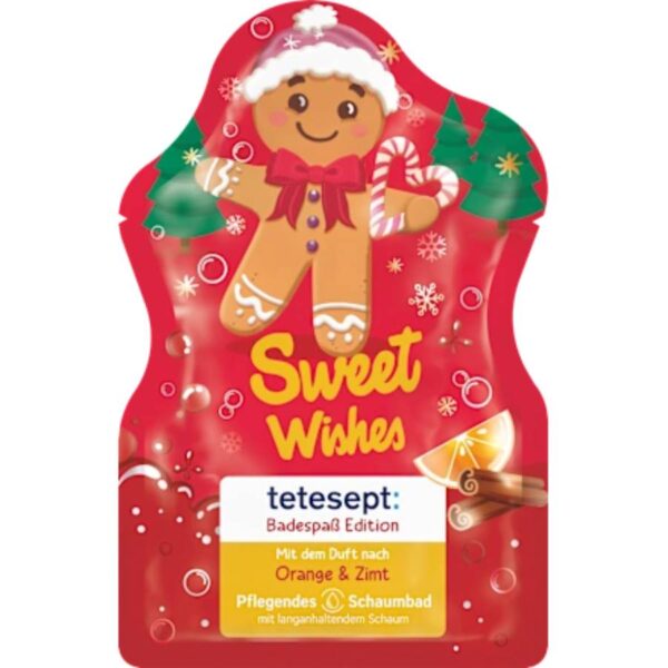 tetesept Schaumbad Sweet Wishes, 40 ml,μακράς διάρκειας αφρός,συνδυασμό πορτοκαλιού και κανέλας,40ml
