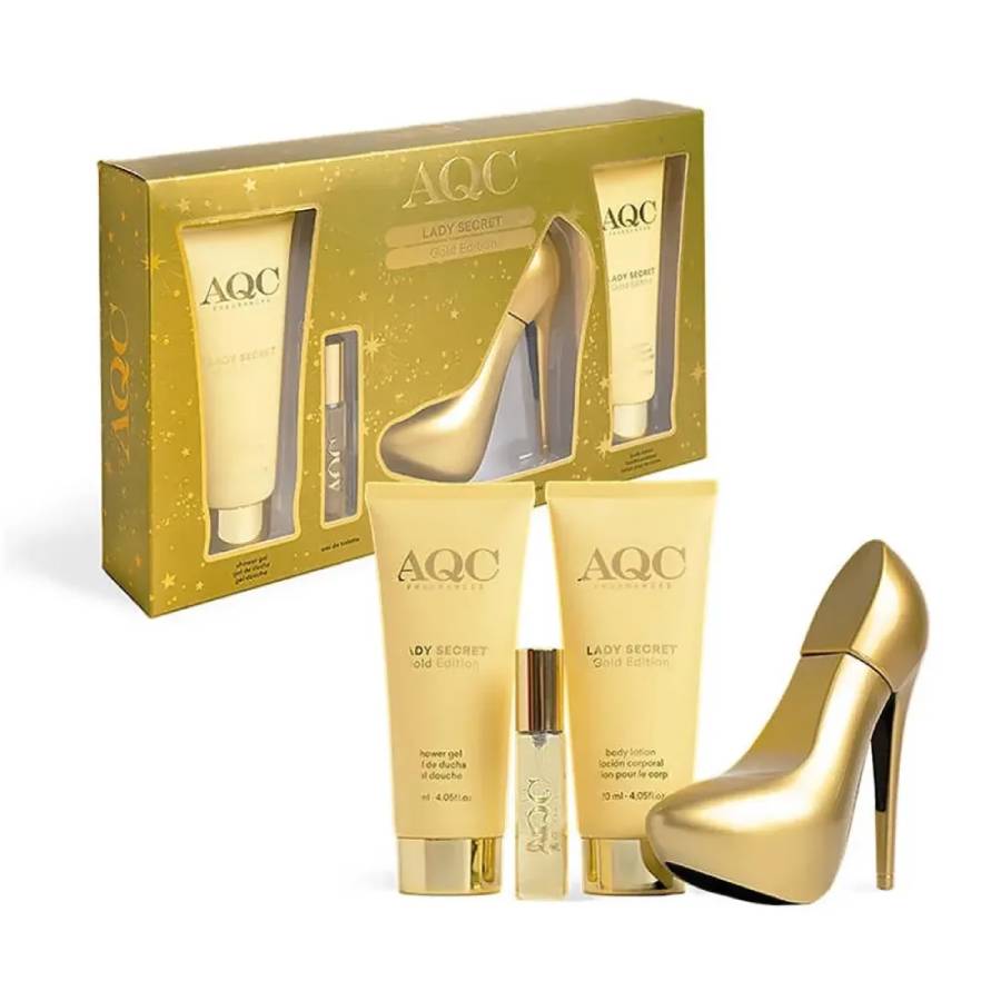 AQC Fragraces Lady Secret Gold Edition Perfume Set 4pcs 35 x 21 x 6cm,ΣΕΤ ΔΩΡΟΥ
