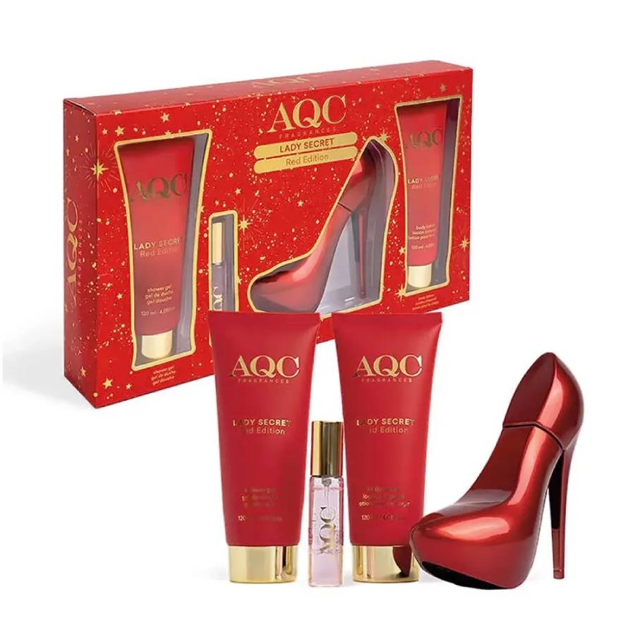 AQC Fragraces Lady Secret Red Edition Perfume Set 4pcs 35 x 21 x 6cm,ΣΕΤ ΔΩΡΟΥ