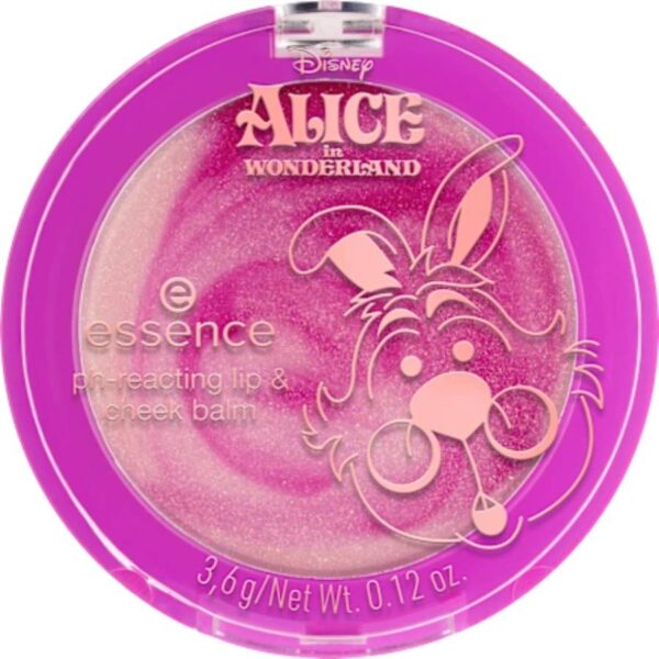 essence Lip & Cheek Color Disney Alice In Wonderland PH-Reacting Lip & Cheek Balm 01 Team Fun, 3.6 g