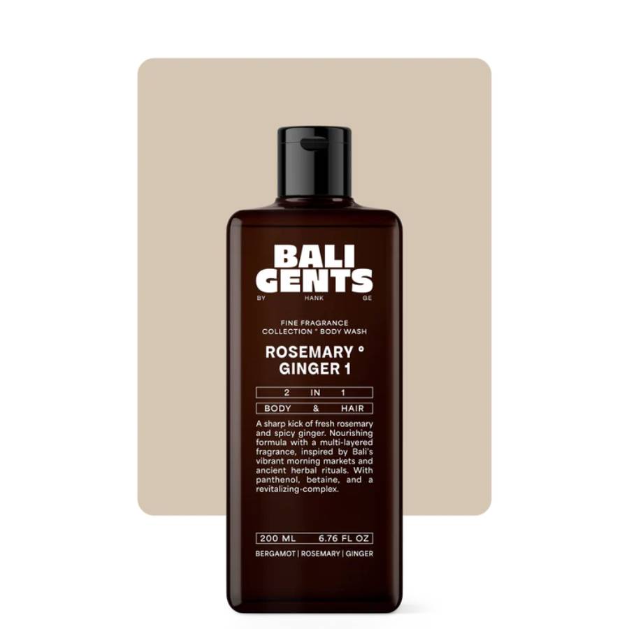 Bali Gent DUSCHGEL ROSEMARY GINGER Αφρόλουτρο με Δεντρολίβανο και Τζίντζερ 2σε1